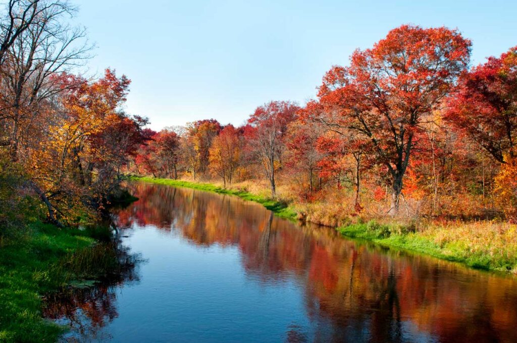river in the fall